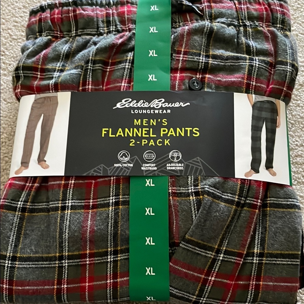Men's Green Flannel Pants